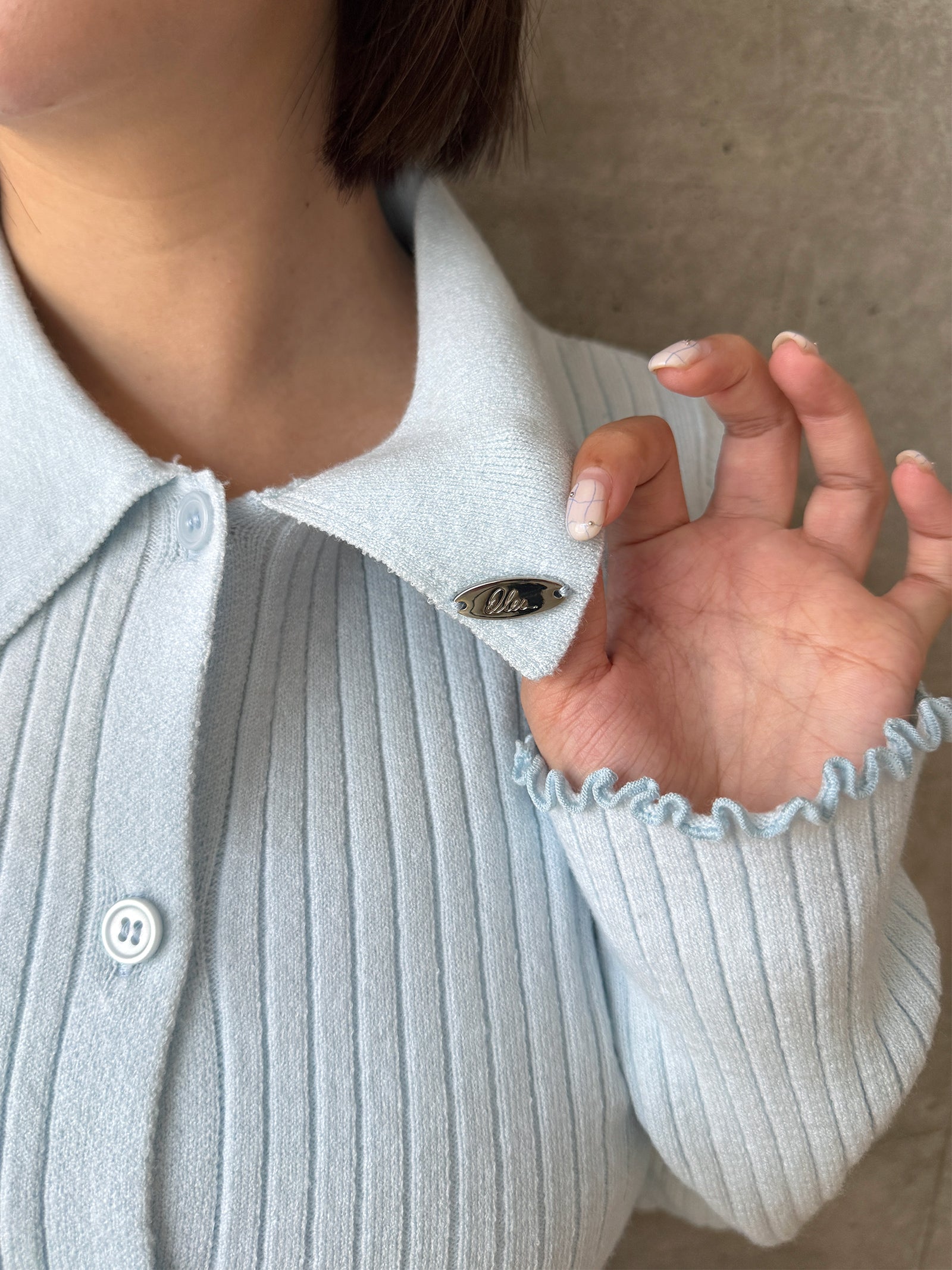 【うるちん☆こみ×Olu.】リブニットカーディガン