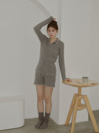 【うるちん☆こみ×Olu.】リブニットカーディガン