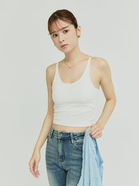 バッククロスカップ付きキャミソール