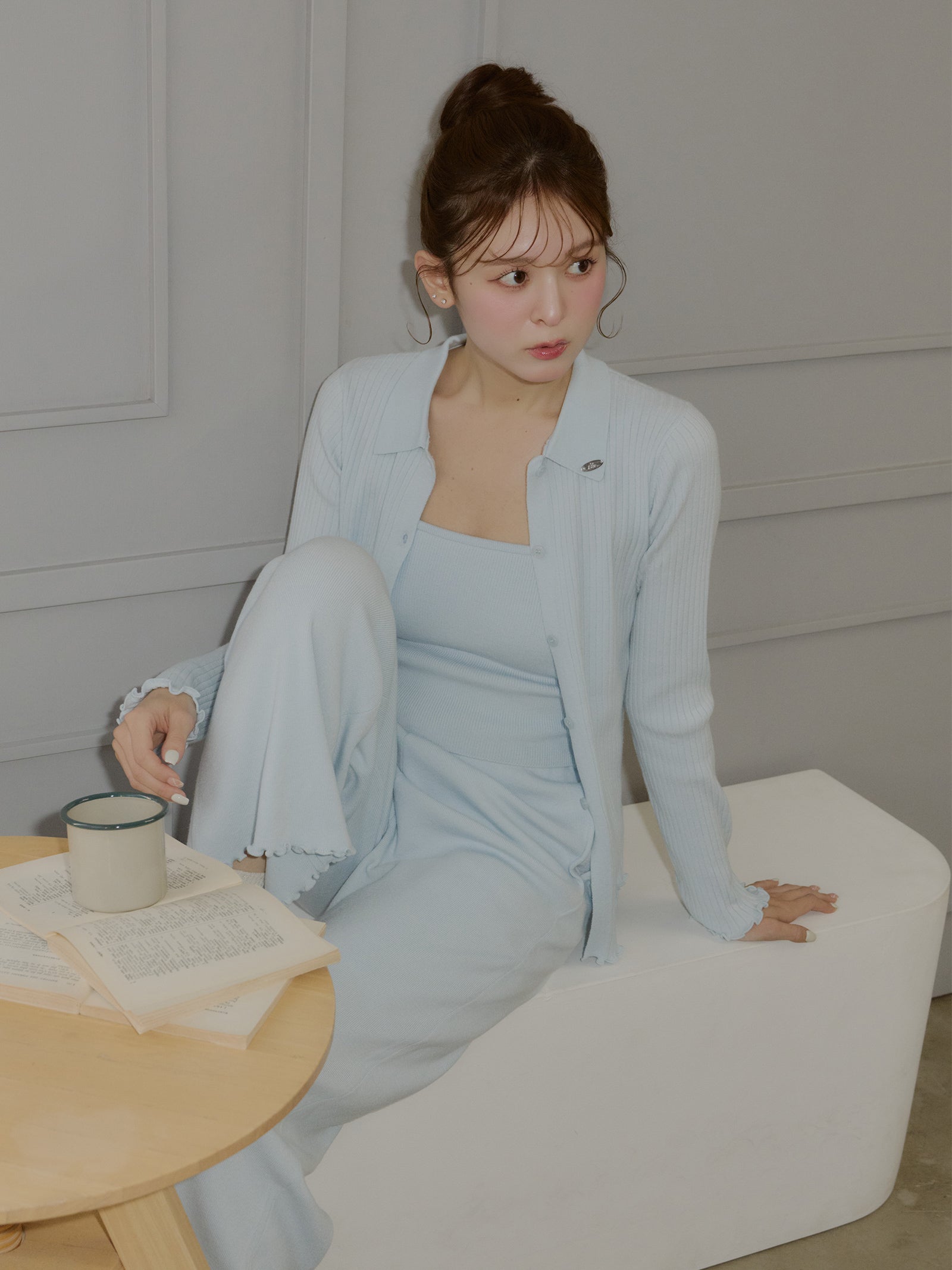 【うるちん☆こみ×Olu.】リブニットキャミソール