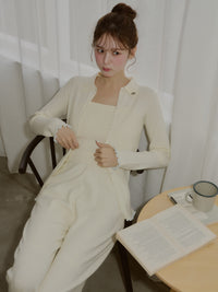 【うるちん☆こみ×Olu.】リブニットロングパンツ