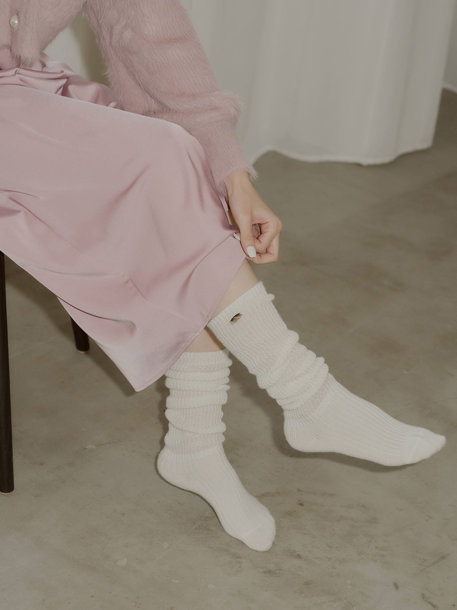 うるちん☆こみ×Olu.】ルーズフィットリブソックス