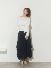 ドレープフレアスリーブカットソー