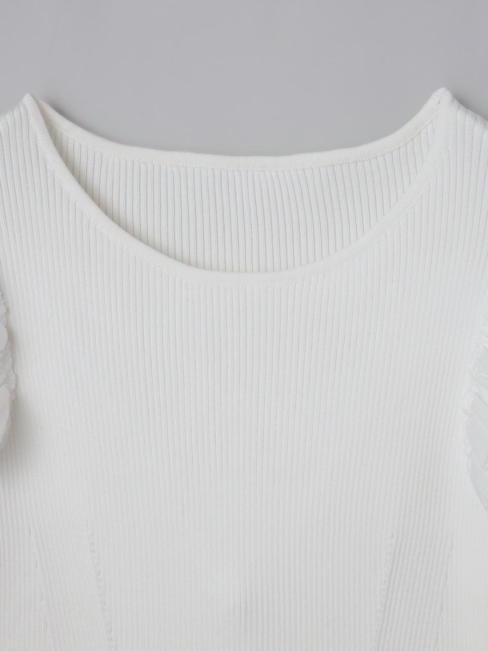 超美品☆23SS☆アナイ フリルスリーブ サマー ニット ブラウス ブラック フリルスリーブサマーニット