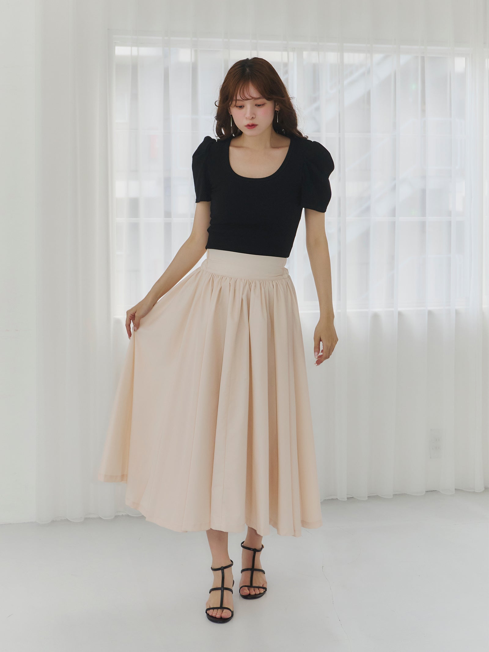 【Louis Feraud】 VINTAGE グレー サーキュラースカート Louis Feraud】 VINTAGE グレー サーキュラースカート