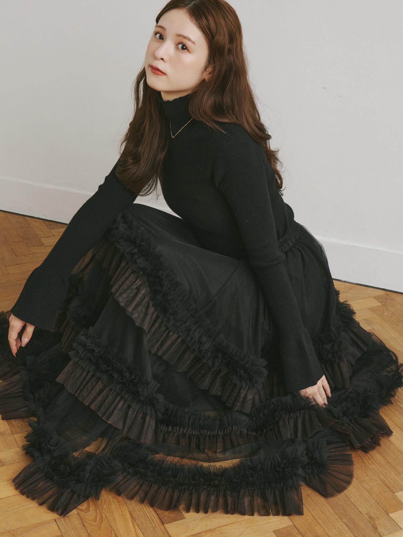 一部予約】ボリュームティアードスカート【発送予定日 1月中旬~1月下旬】