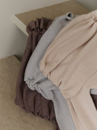 オフショルダーリボンラメニット