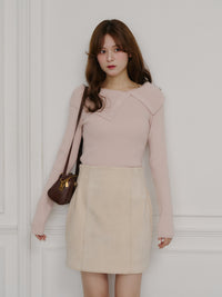 ビックカラーリブニットプルオーバー