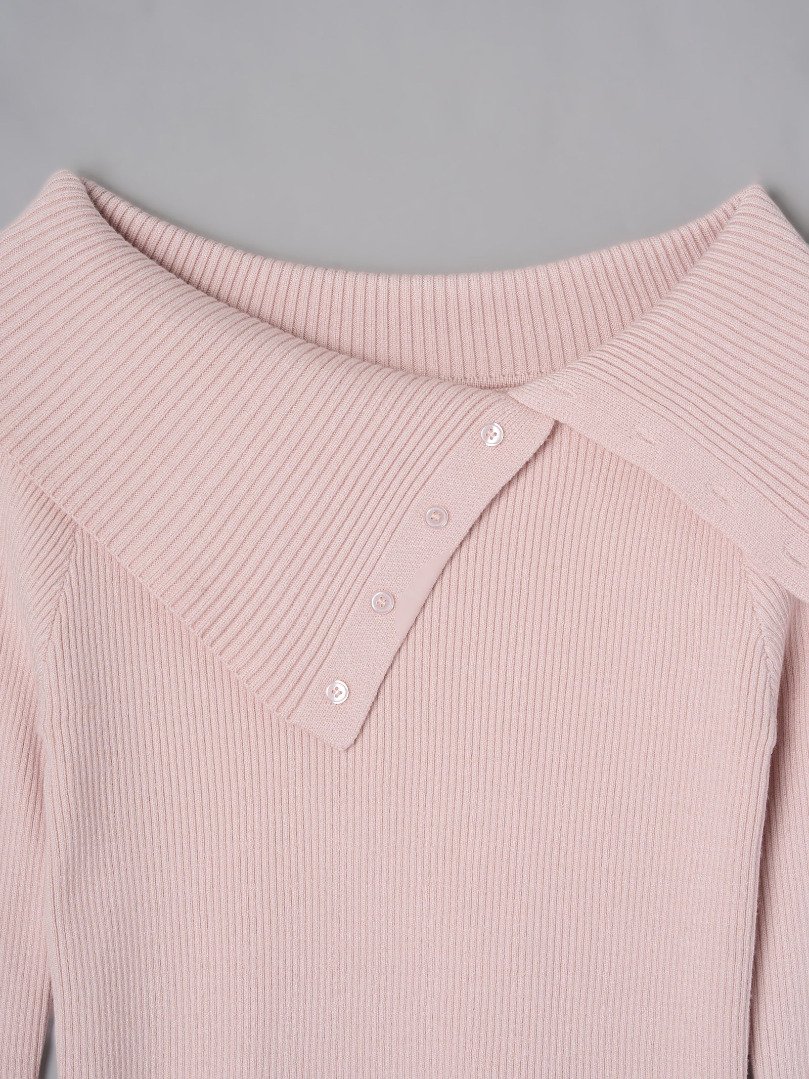 ビックカラーリブニットプルオーバー