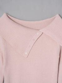 ビックカラーリブニットプルオーバー