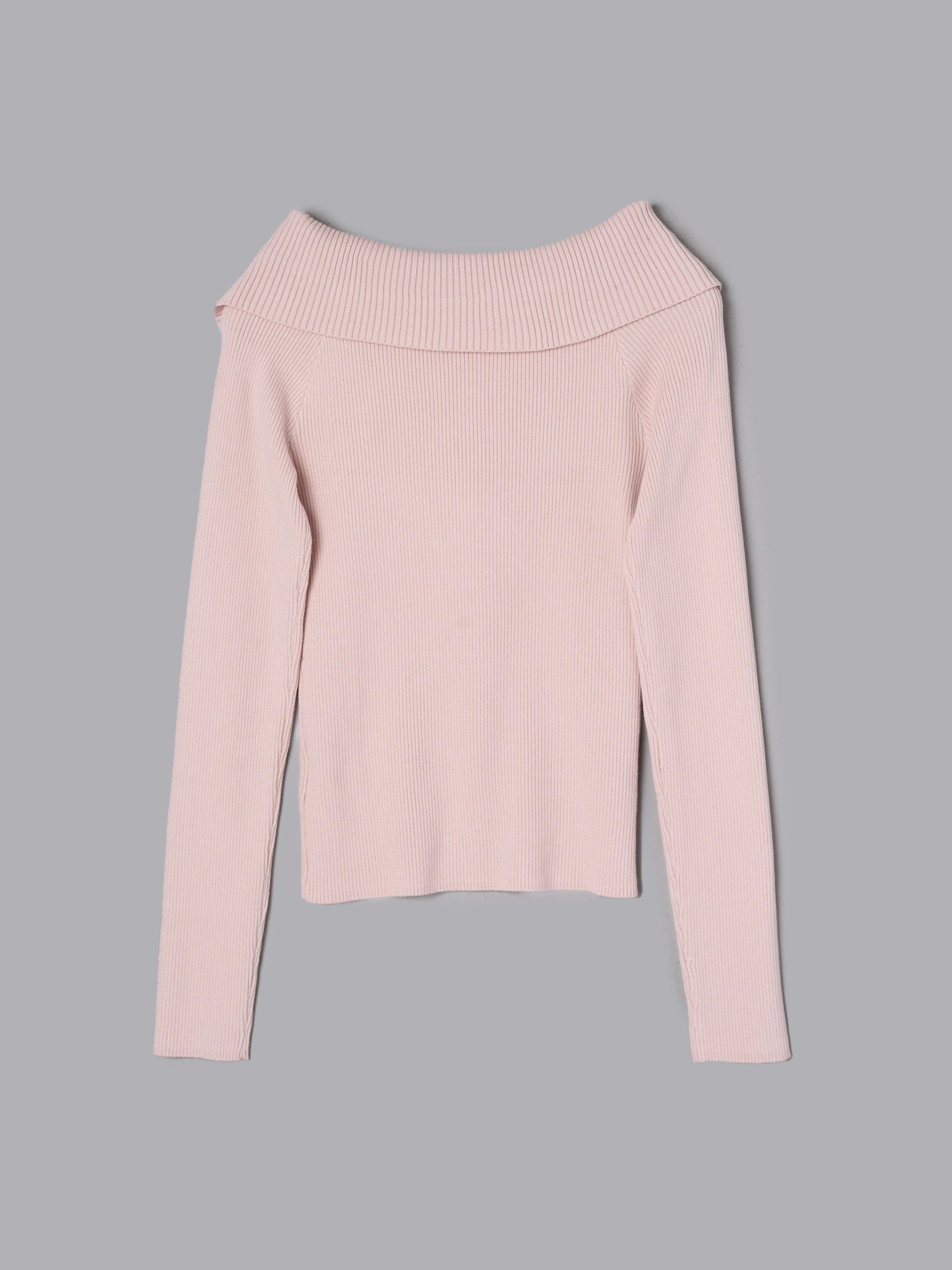 ビックカラーリブニットプルオーバー