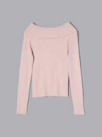 ビックカラーリブニットプルオーバー