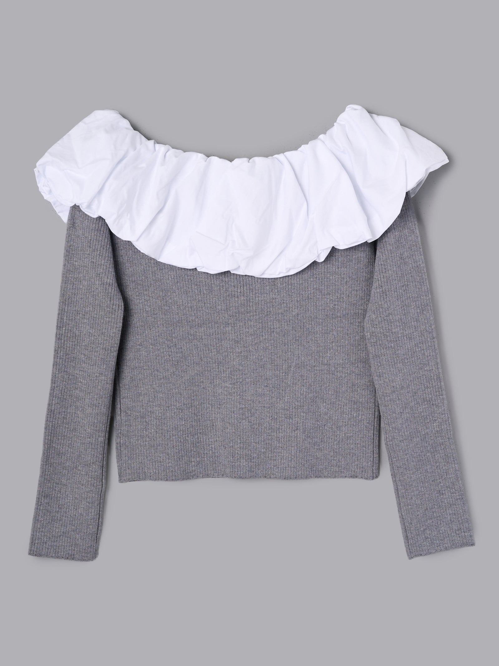 バルーンドッキングフリルニット