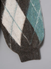 アーガイルニットプルオーバー