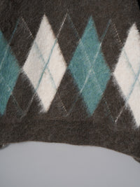 アーガイルニットプルオーバー