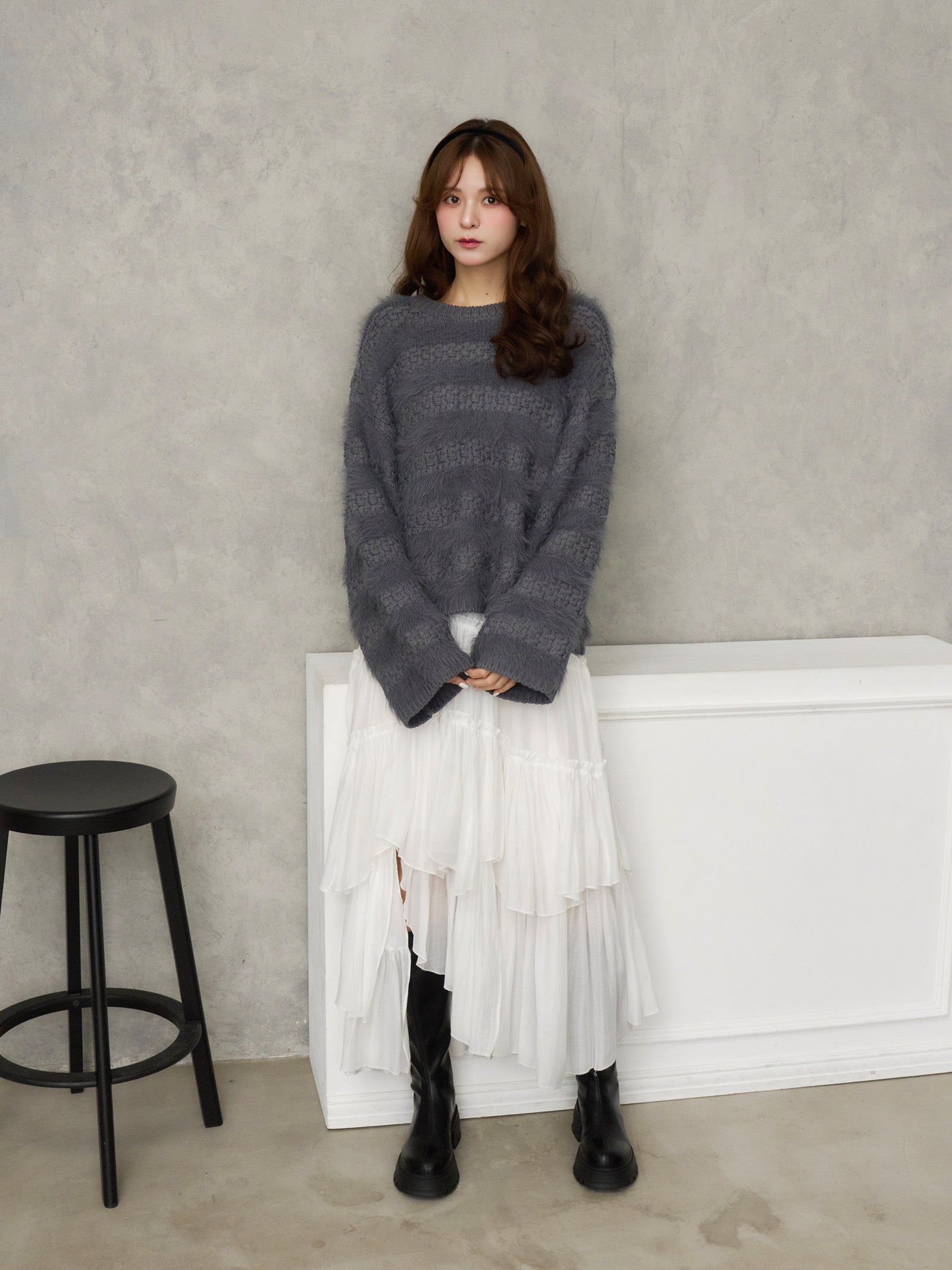 ロングフェザープルオーバー