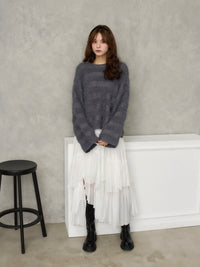 ロングフェザープルオーバー