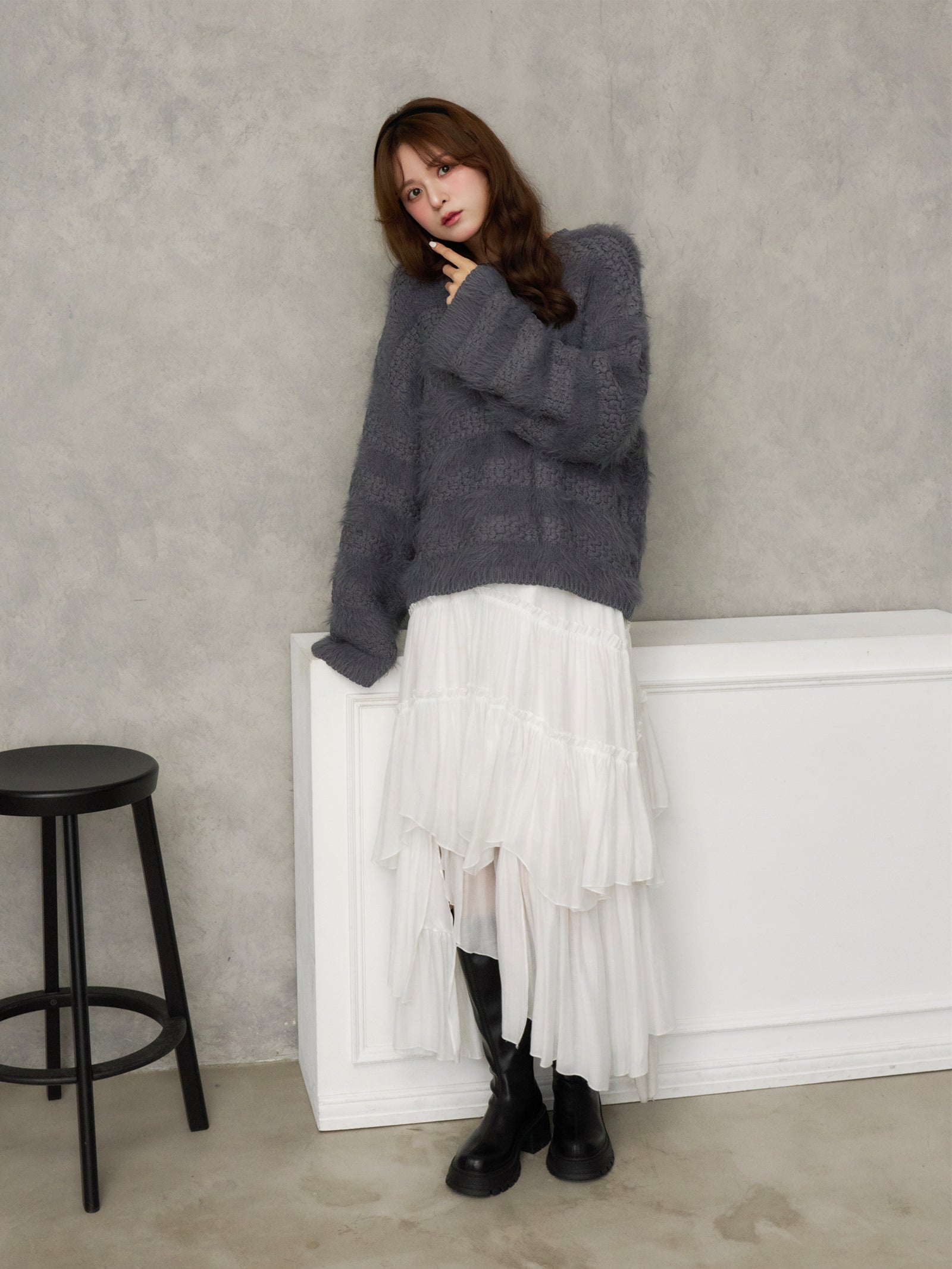 ロングフェザープルオーバー