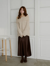 ローゲージオフショルダーニット