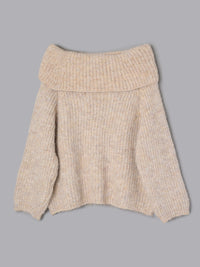 ローゲージオフショルダーニット