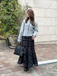 フリルニットカーディガン