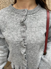 フリルニットカーディガン