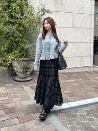 フリルニットカーディガン