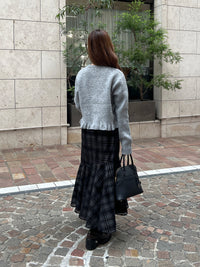 フリルニットカーディガン