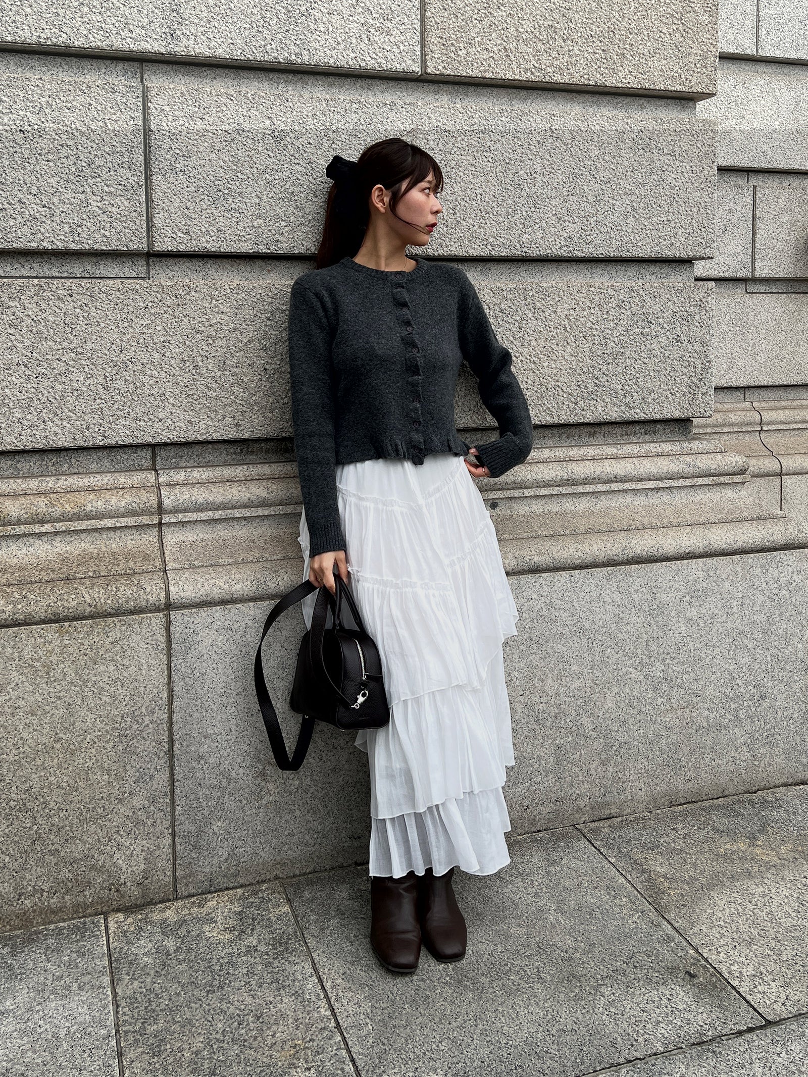 フリルニットカーディガン　maronenonfee 残りわずか】フリルニットカーディガン | Tops | MARONENONFEE