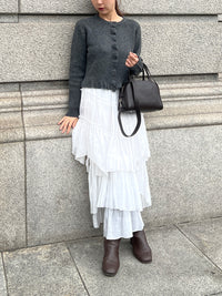 フリルニットカーディガン