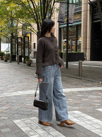 フリルニットカーディガン