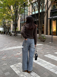 フリルニットカーディガン