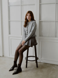 フリルニットカーディガン