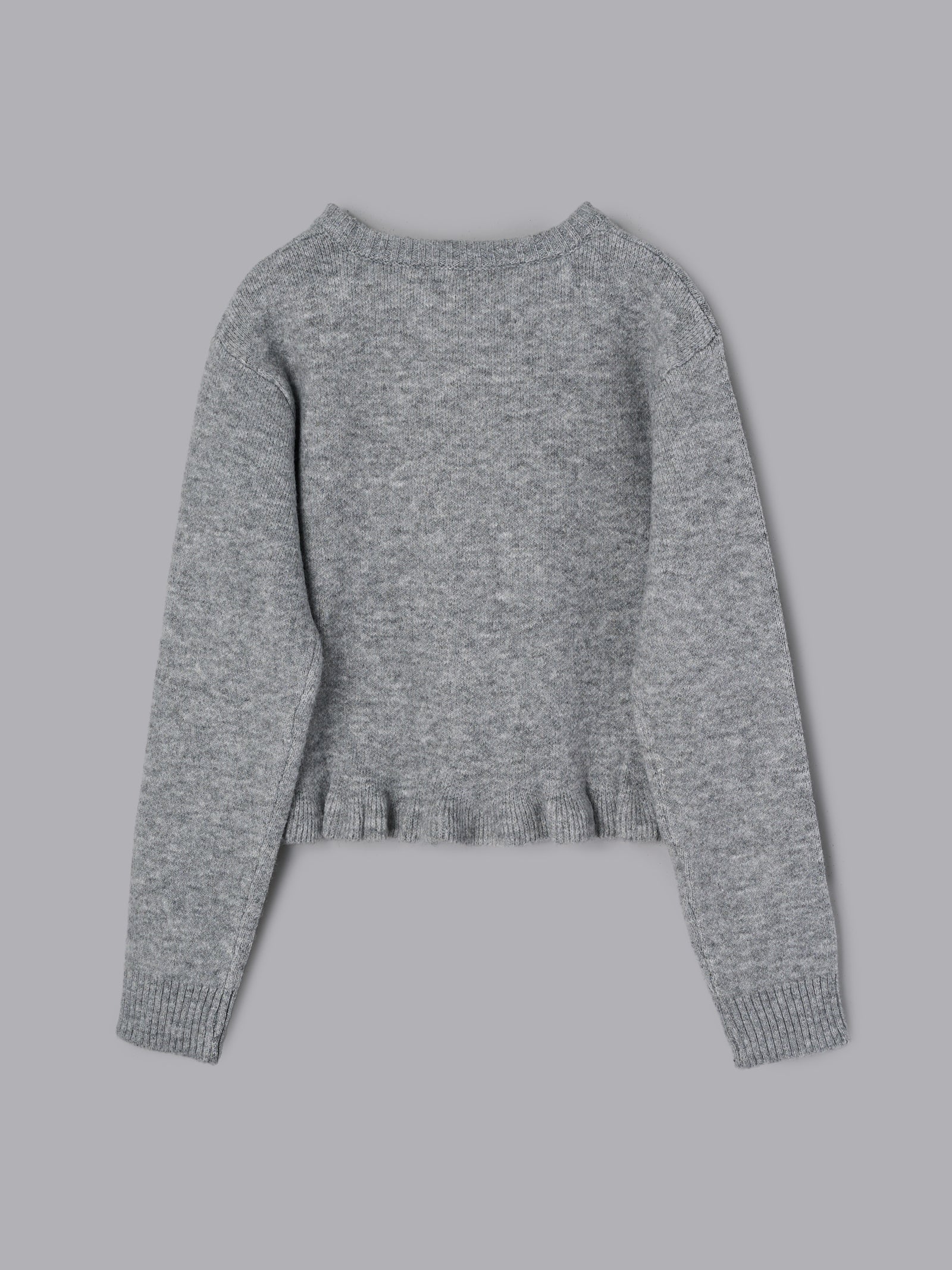 フリルニットカーディガン