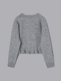 フリルニットカーディガン