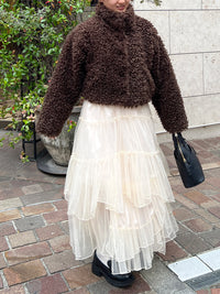 プードルファーショートコート