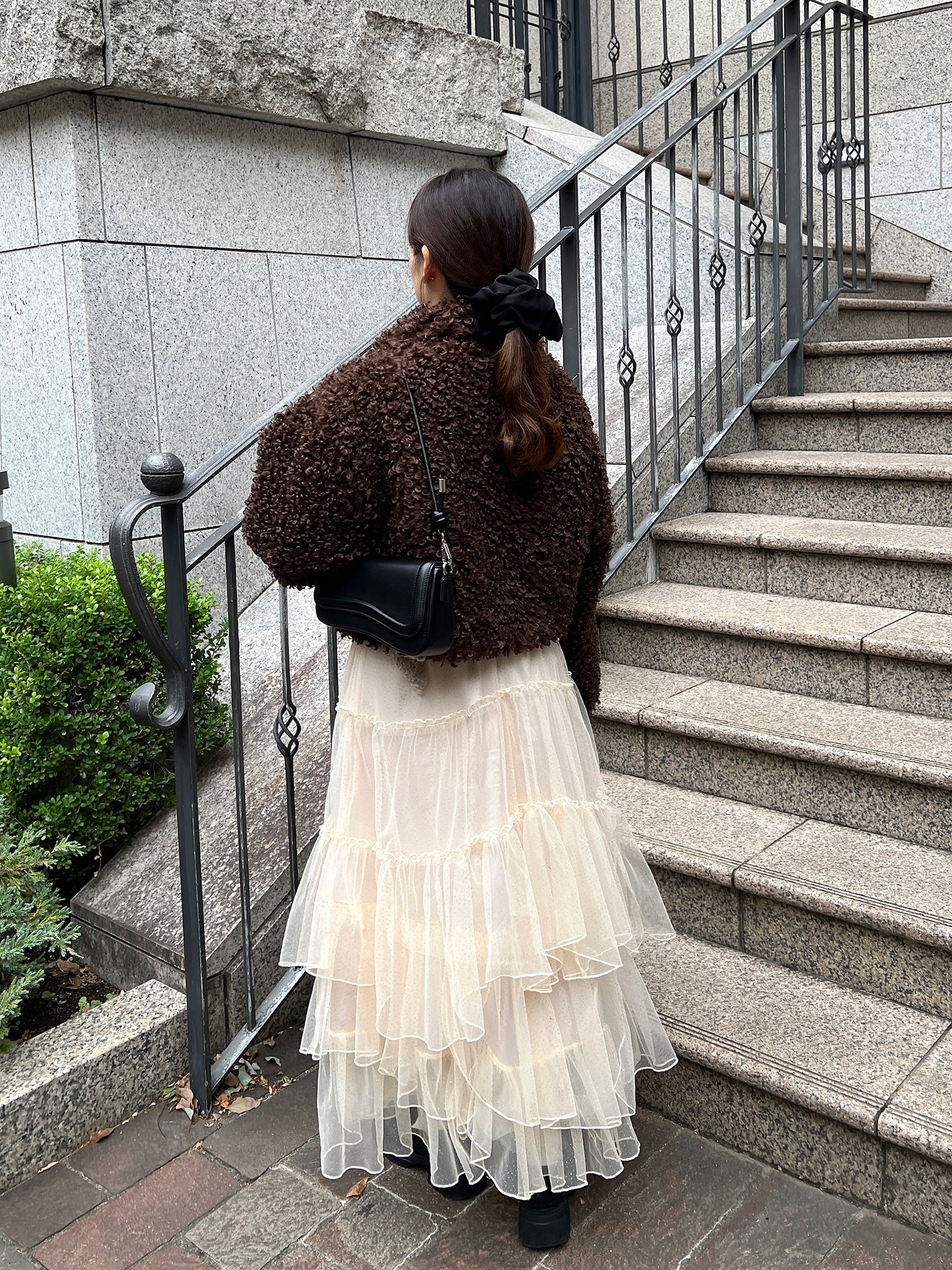 プードルファーショートコート