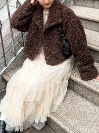 プードルファーショートコート