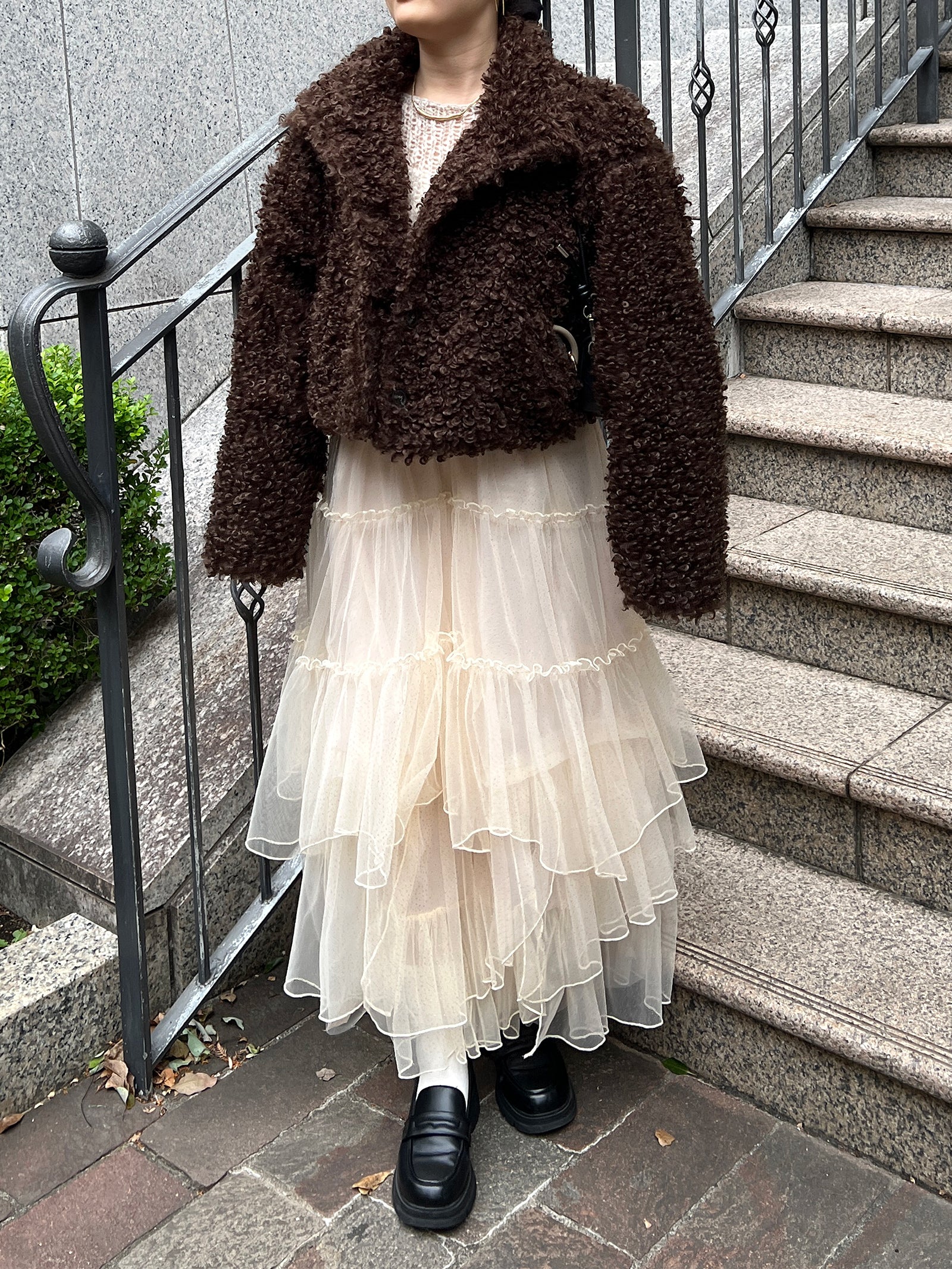 プードルファーショートコート