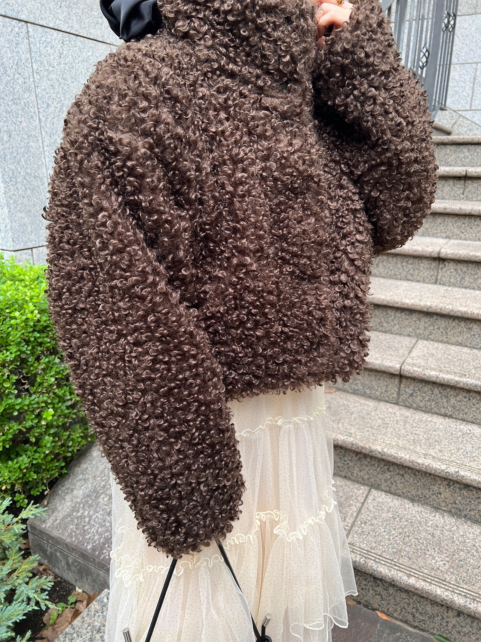 プードルファーショートコート