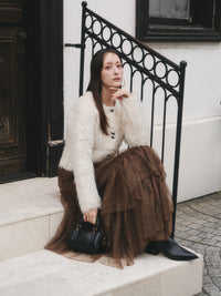 【予約】ラメチュールギャザースカート【発送予定日 11月上旬~11月中旬】