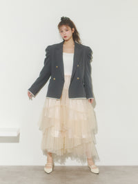 ラメチュールギャザースカート