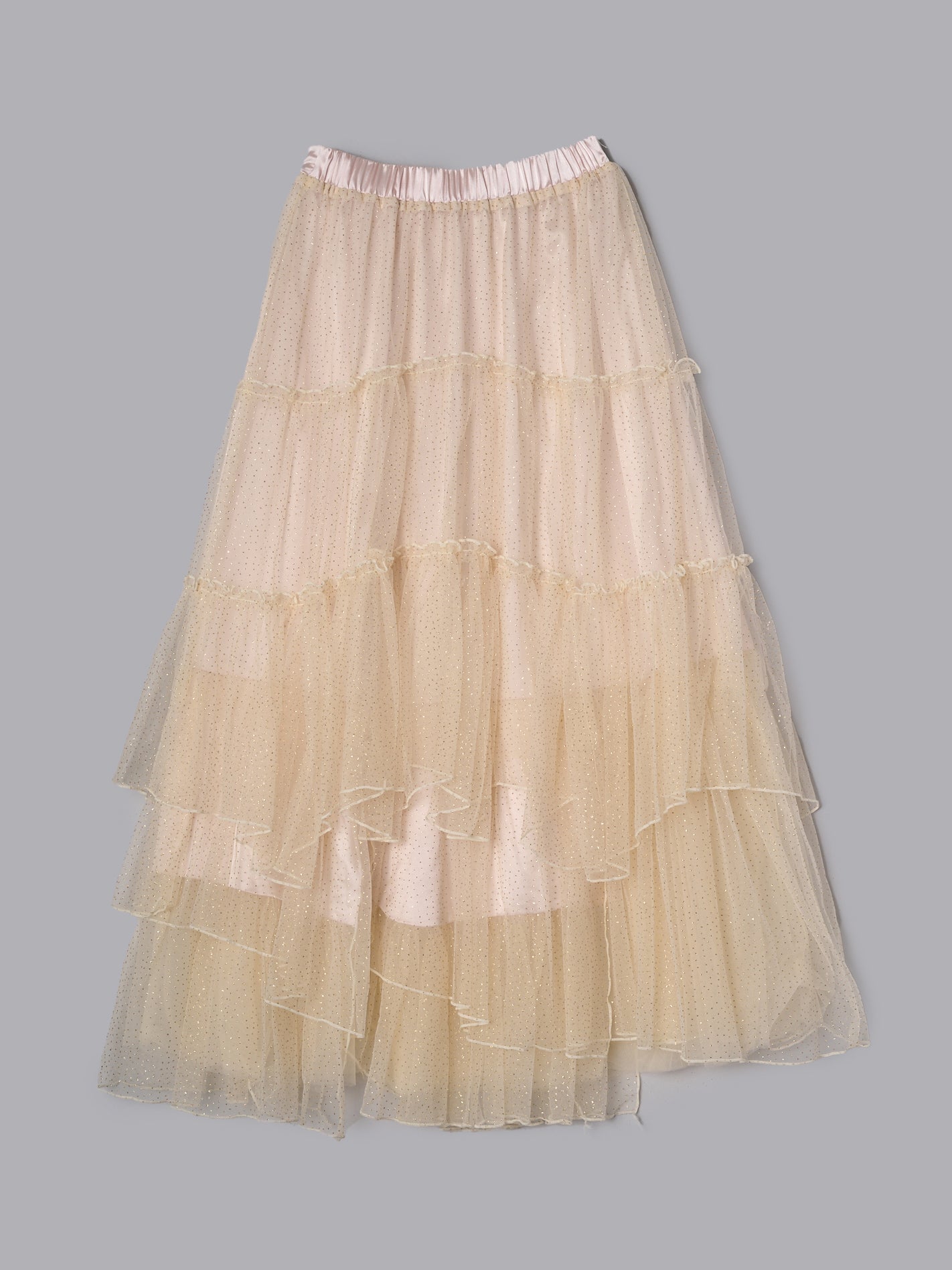 【予約】ラメチュールギャザースカート【発送予定日 11月上旬~11月中旬】