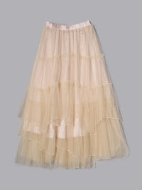 【予約】ラメチュールギャザースカート【発送予定日 11月上旬~11月中旬】