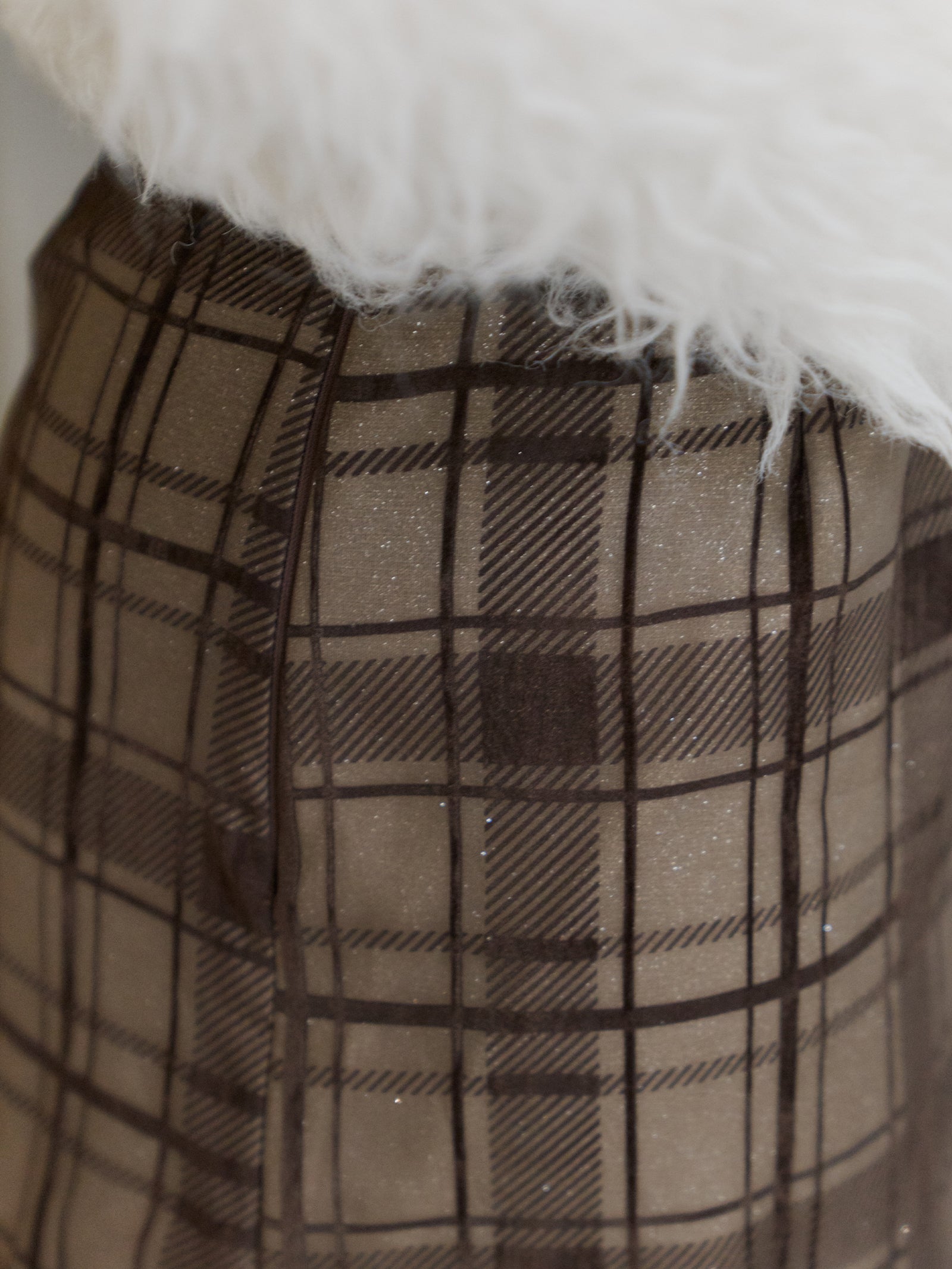 アシンメトリーチェックラメスカート