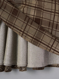 アシンメトリーチェックラメスカート