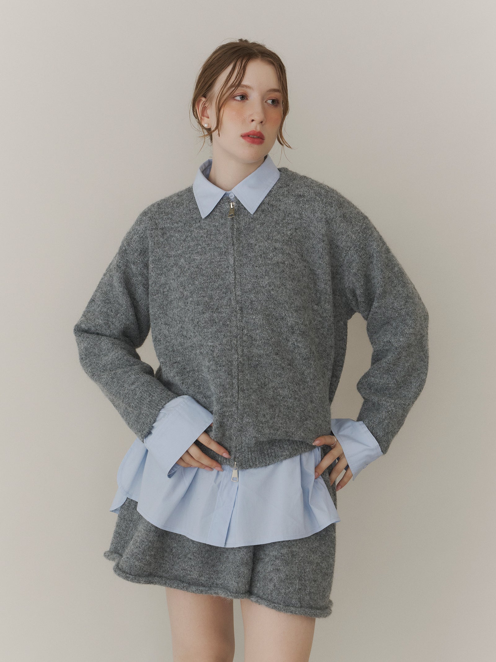 アルパカタッチジップニット[セットアップ可能]