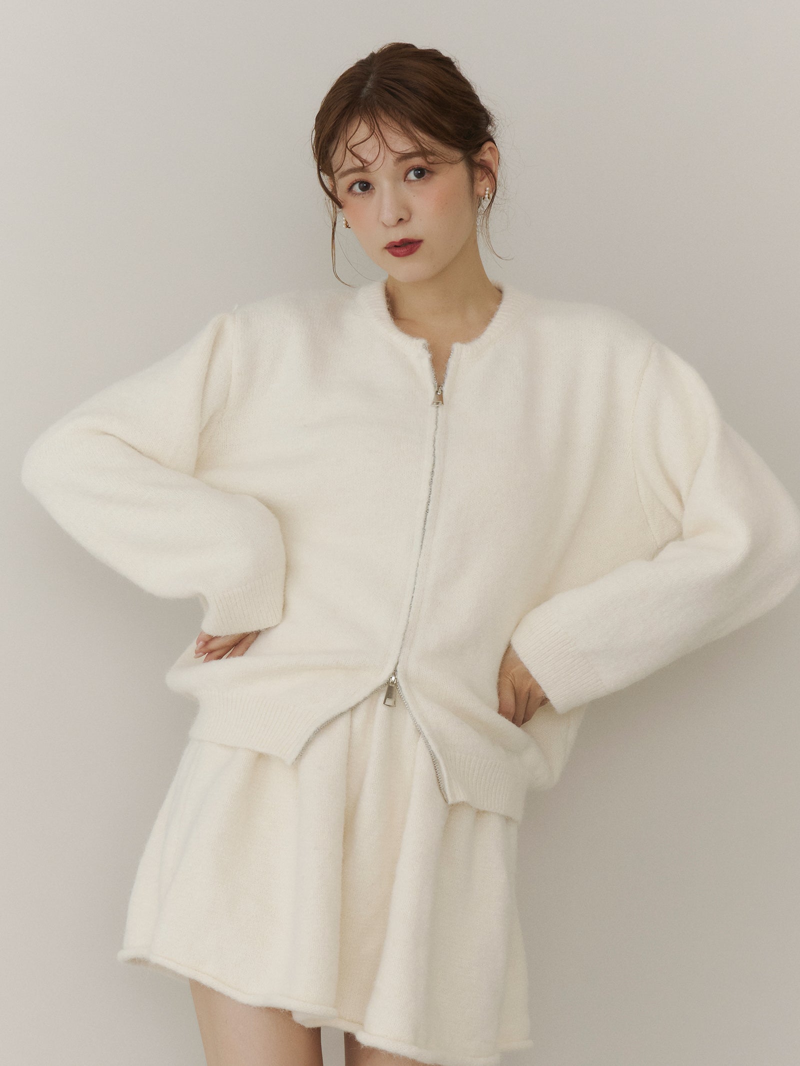 アルパカタッチジップニット[セットアップ可能]