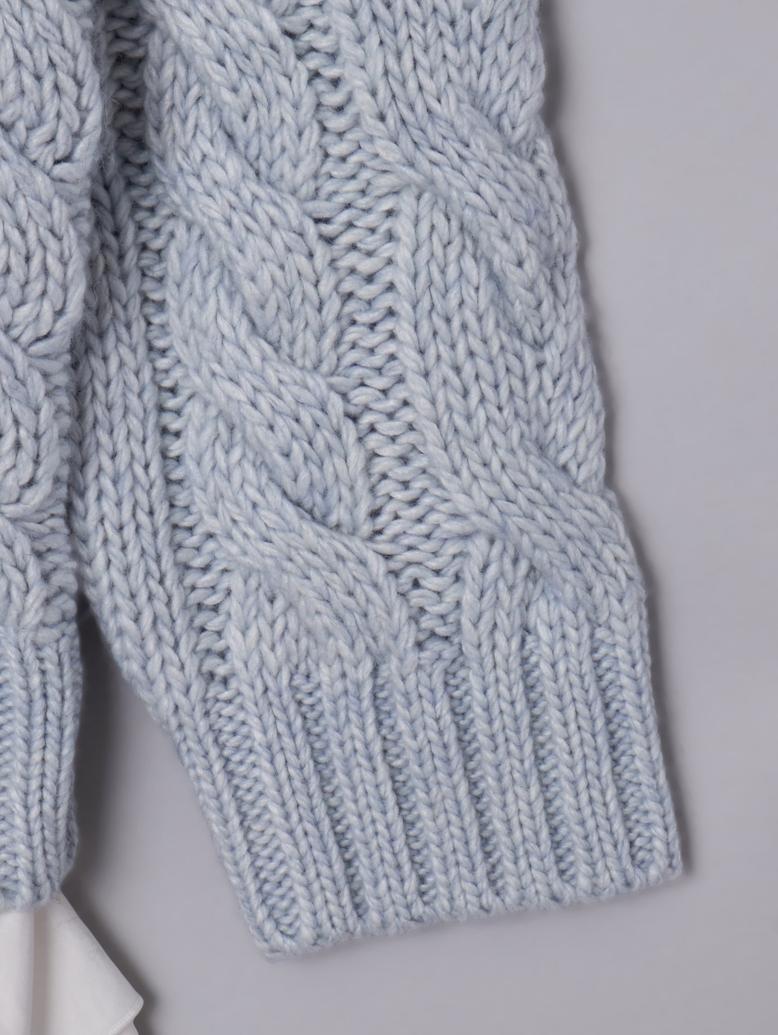 一部予約】フリルレイヤードケーブルニット【発送予定日 12月上旬~12月