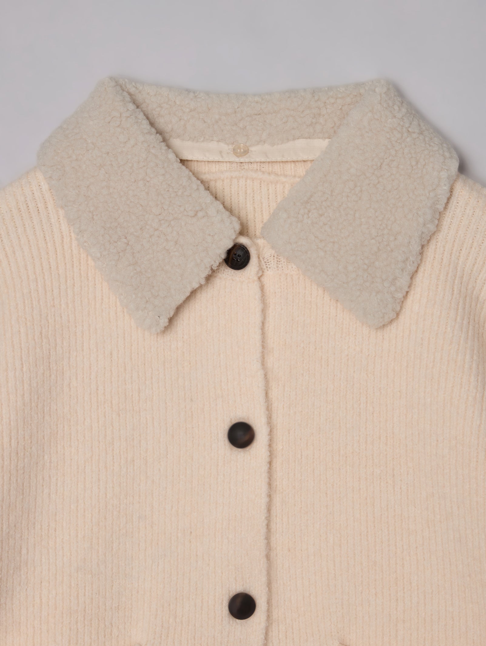 ボアカラーポケットカーディガン